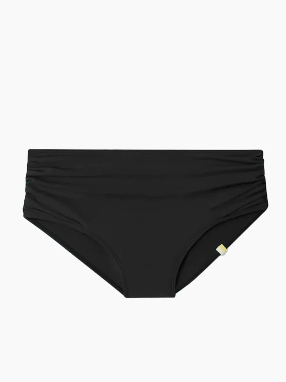 summersalt Black Ruched High Leg High-Rise Bikini Bottom